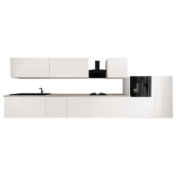 Set Mobila Bucatarie Modulara EVORA 5 , MDF ALB Lucios, 4.8 m Set Mobila Bucatarie Modulara EVORA 5 , MDF ALB Lucios, 4.8 m