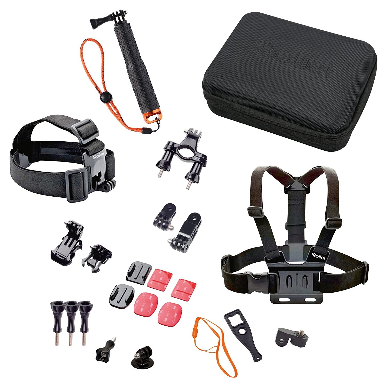 Set 23 piese ROLLEI compatibil GoPro etui transport inclus