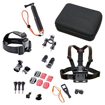 Set 23 piese ROLLEI compatibil GoPro etui transport inclus Set 23 piese ROLLEI compatibil GoPro etui transport inclus
