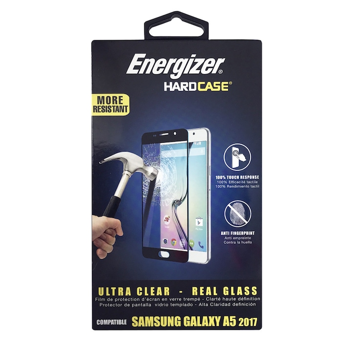Стъклен протектор ENERGIZER, за Samsung Galaxy A5 2017, черен