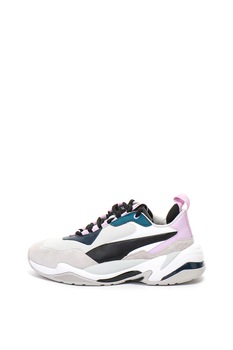 Puma, Pantofi sport de piele ecologica si piele nabuc, cu insertii de piele intoarsa Thunder, Rive Droite X Puma Puma, Pantofi sport de piele ecologica si piele nabuc, cu insertii de piele intoarsa Thunder, Rive Droite X Puma