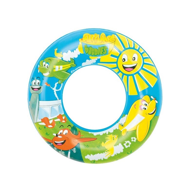 Colac gonflabil pentru copii, 56 cm, multicolor, avion