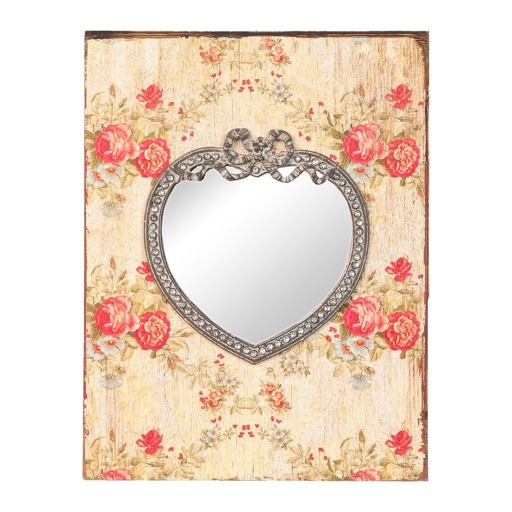 Oglinda de perete Shabby Chic 23 cm x 2 cm x 30 cm