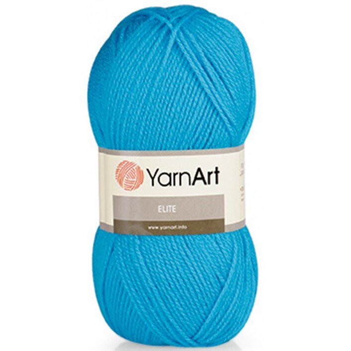 Pachet fir tricotat 5 bobine Elite Yarnart, cod 45, acril 100%, 500 g/pachet, culoare albastru