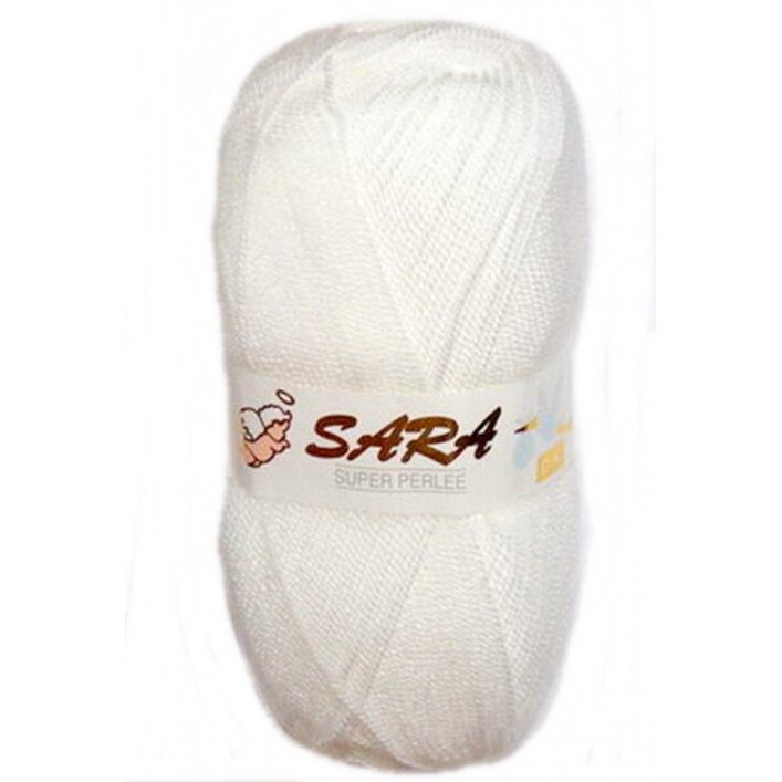 Pachet fir tricotat Rosa Sara, 5 bobine, cod 150, acril 100%, 500 g/pachet, culoare alb