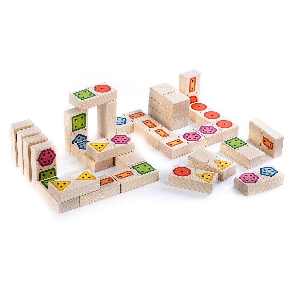 Joc de atentie Domino, Bajo, Lemn, 2 ani+