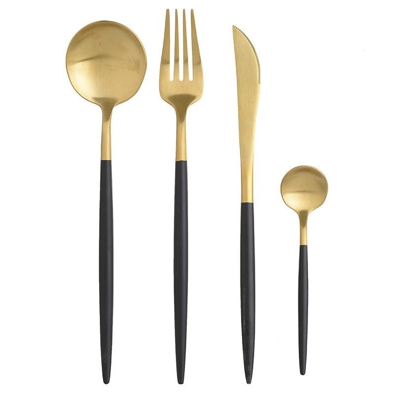 Set tacamuri 24 piese Golden Elegance, inox