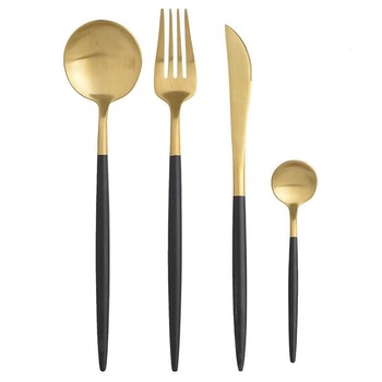 Set tacamuri 24 piese Golden Elegance, inox Set tacamuri 24 piese Golden Elegance, inox