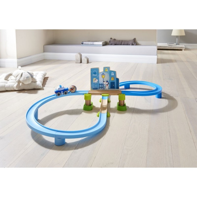 Politia in urmarire - pista circuit de masinute, Haba, Lemn, 2 ani+