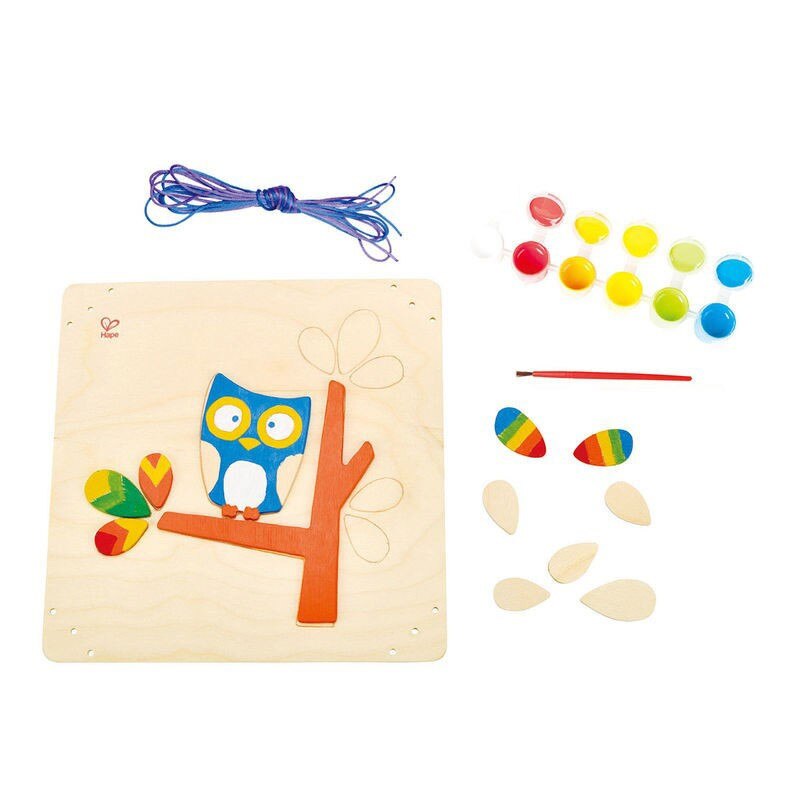Bufnita inteleapta - picteaza si inrameaza - HAPE, lemn, 4 ani+