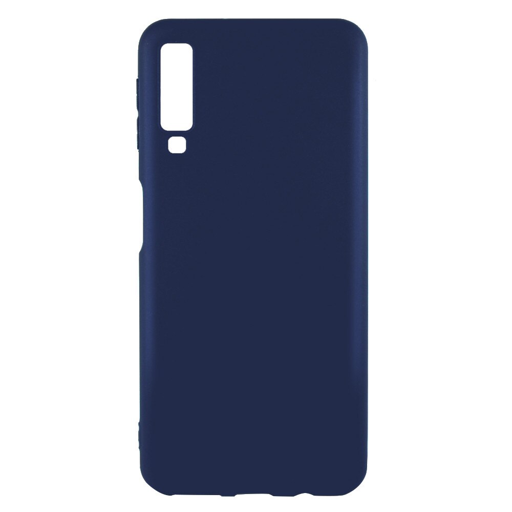 Husa Silicon Lemontti Silky pentru Samsung Galaxy A7 2018, Albastru