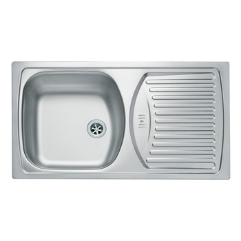 Chiuveta bucatarie iMK® inox leinen anticalcar Alveus Basic 150 cuva pe stanga 78 x 43.5 cm AN Chiuveta bucatarie iMK® inox leinen anticalcar Alveus Basic 150 cuva pe stanga 78 x 43.5 cm AN