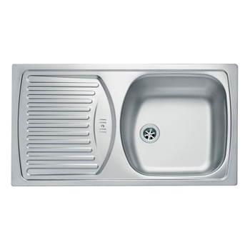 Chiuveta bucatarie iMK® inox leinen anticalcar Alveus Basic 150 cuva pe dreapta 78 x 43.5 cm AN Chiuveta bucatarie iMK® inox leinen anticalcar Alveus Basic 150 cuva pe dreapta 78 x 43.5 cm AN