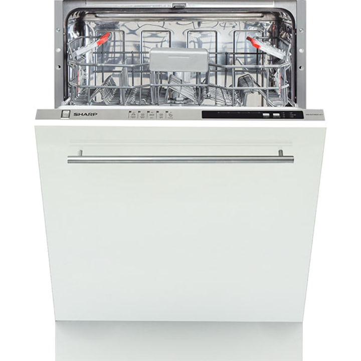 Sharp QW-D21I492X mosogatógép, 13 terítékes, 5 program, A++ energiahatékonyság, fehér