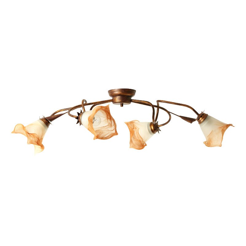 Plafoniera Lampex, E27, 4x40 W, Maro/Alb