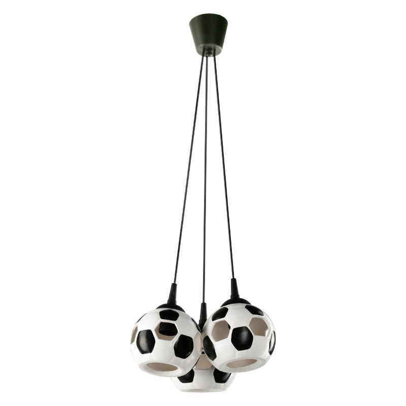 Pendul Mesi 3, Lampex, E27, 3 x 60 W, Alb/Negru