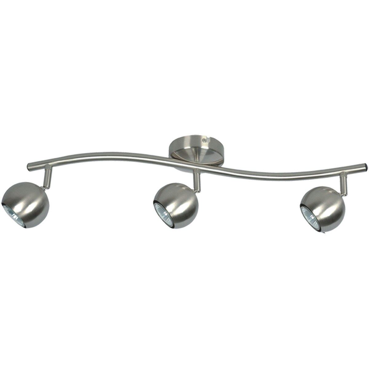 Plafoniera Lampex Bilbao Strip 3, GU10, 3 x 50 W, Argintiu