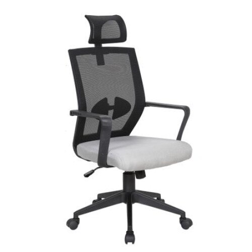 Scaun directorial SEA, Negru/Gri, Mesh/Textil