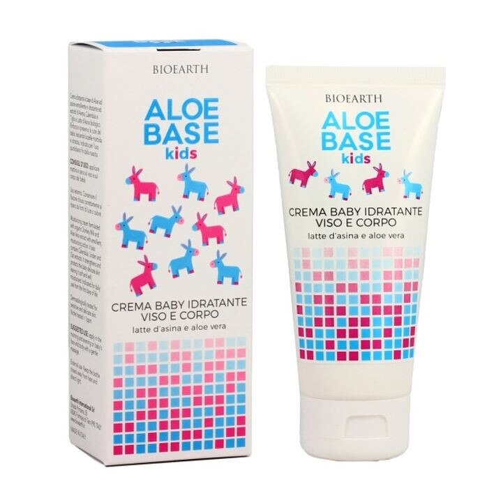 Crema hidratanta ten si corp copii Aloebase, Bioearth, 100ml
