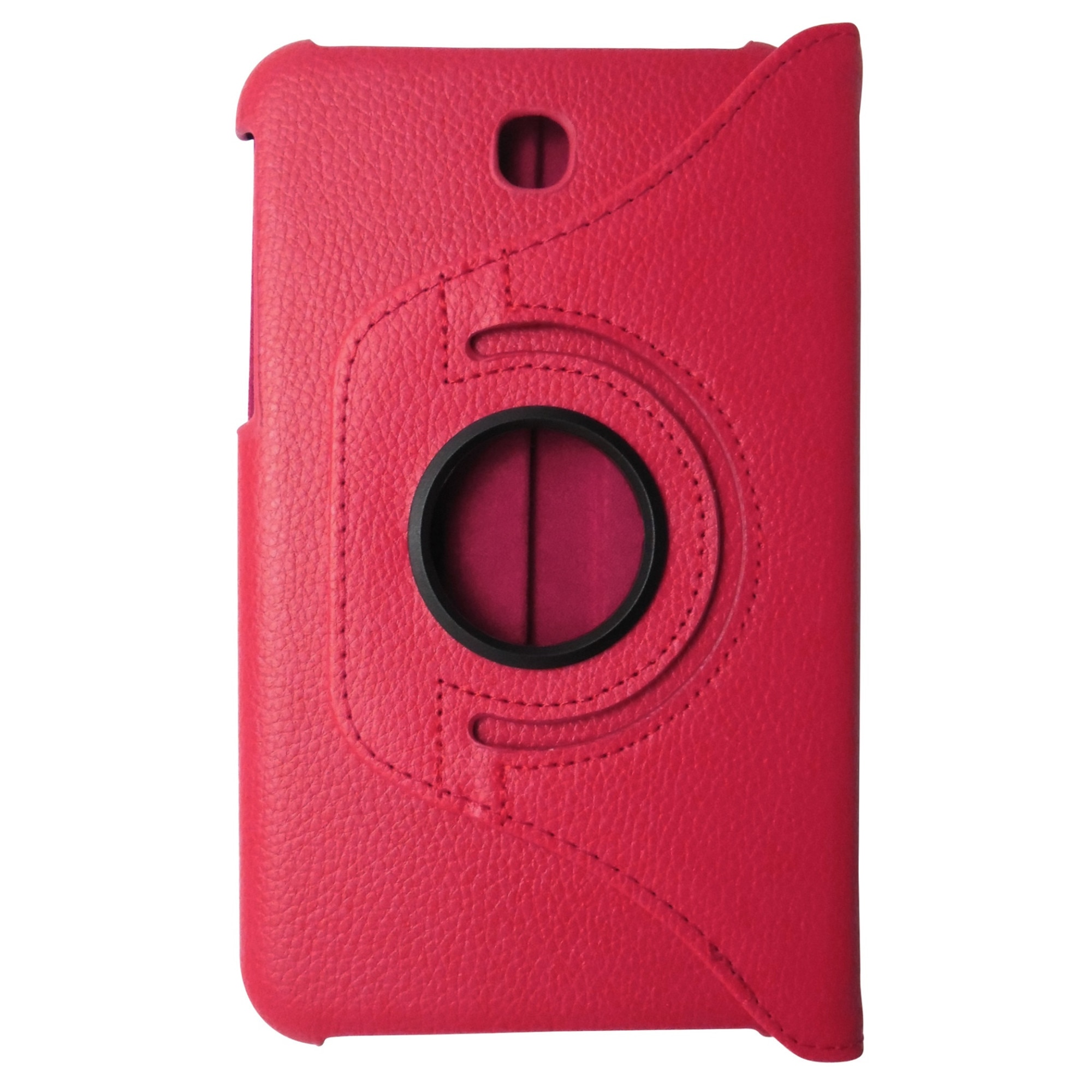 Husa tip carte rosie cu stand rotativa pentru Samsung Galaxy Tab 3 P3200 (SM-T211), P3210 (SM-T210)