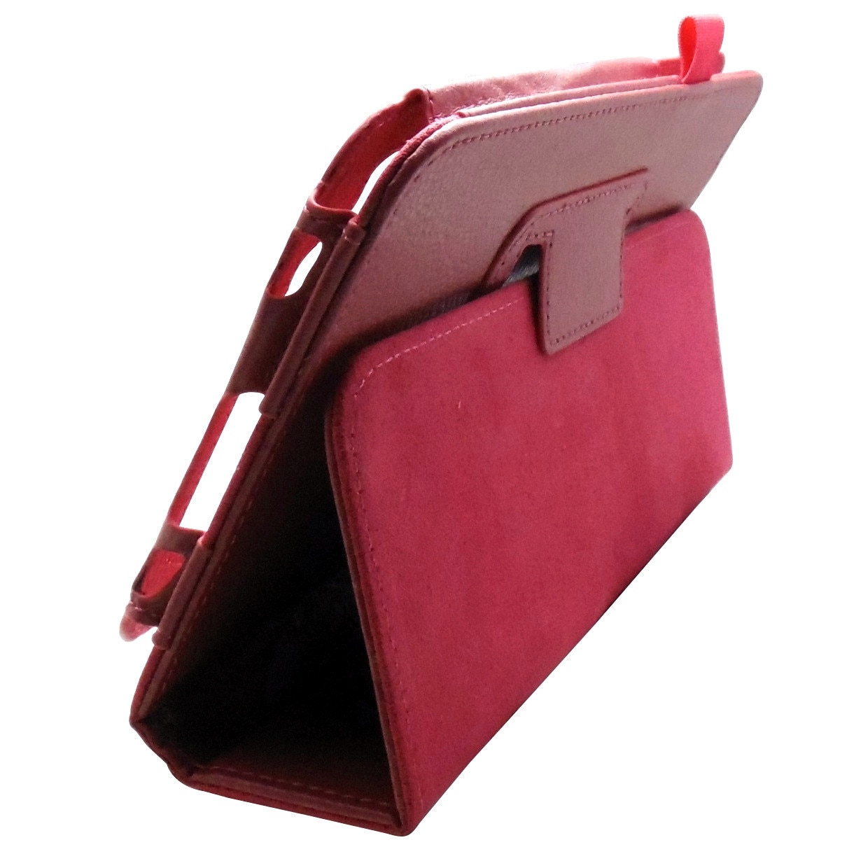Husa tip carte rosie cu stand pentru Samsung Galaxy Tab 3 P3200 (SM-T211), P3210 (SM-T210)