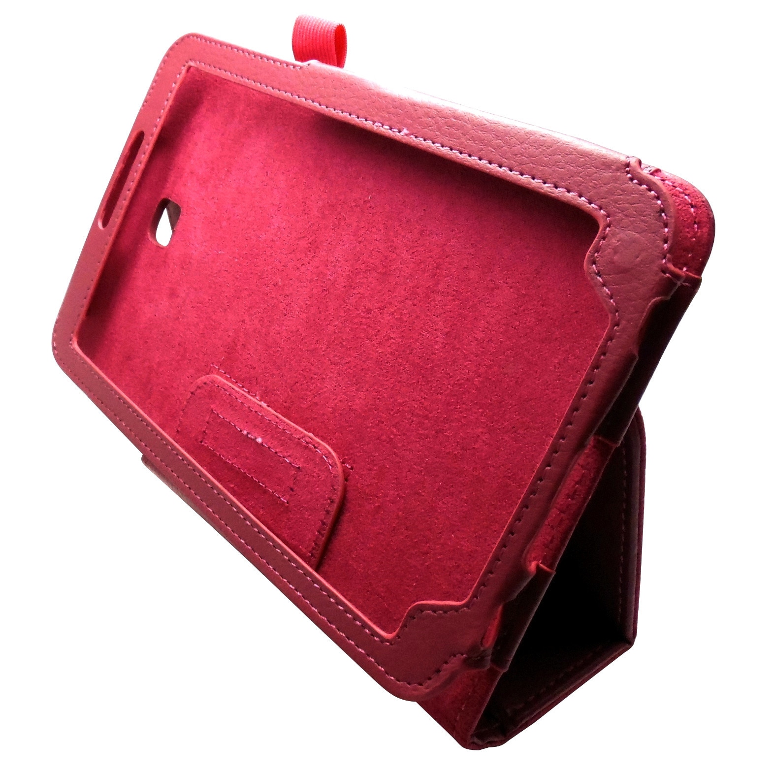 Husa tip carte rosie cu stand pentru Samsung Galaxy Tab 3 P3200 (SM-T211), P3210 (SM-T210)