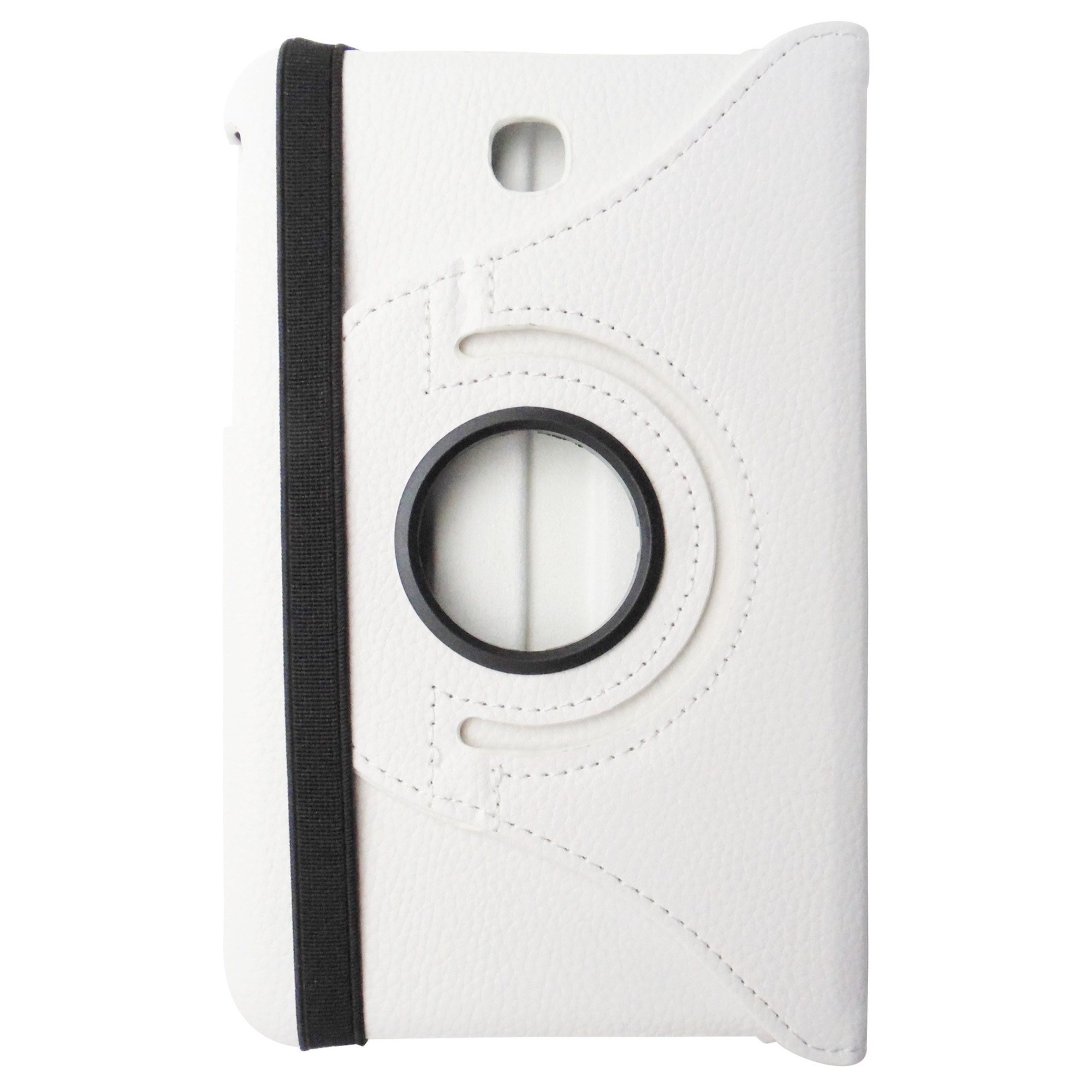 Husa tip carte alba (interior alb) cu stand rotativa pentru Samsung Galaxy Tab 3 P3200 (SM-T211), P3210 (SM-T210)