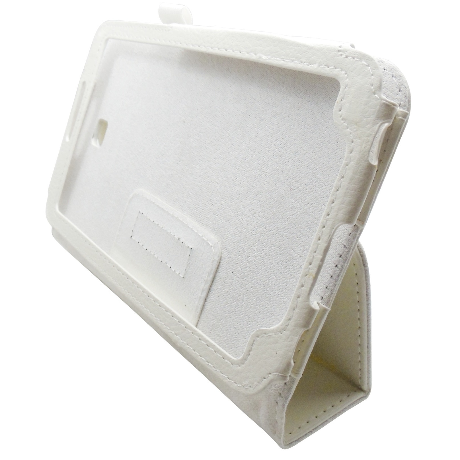 Husa tip carte alba cu stand pentru Samsung Galaxy Tab 3 P3200 (SM-T211) / P3210 (SM-T210)
