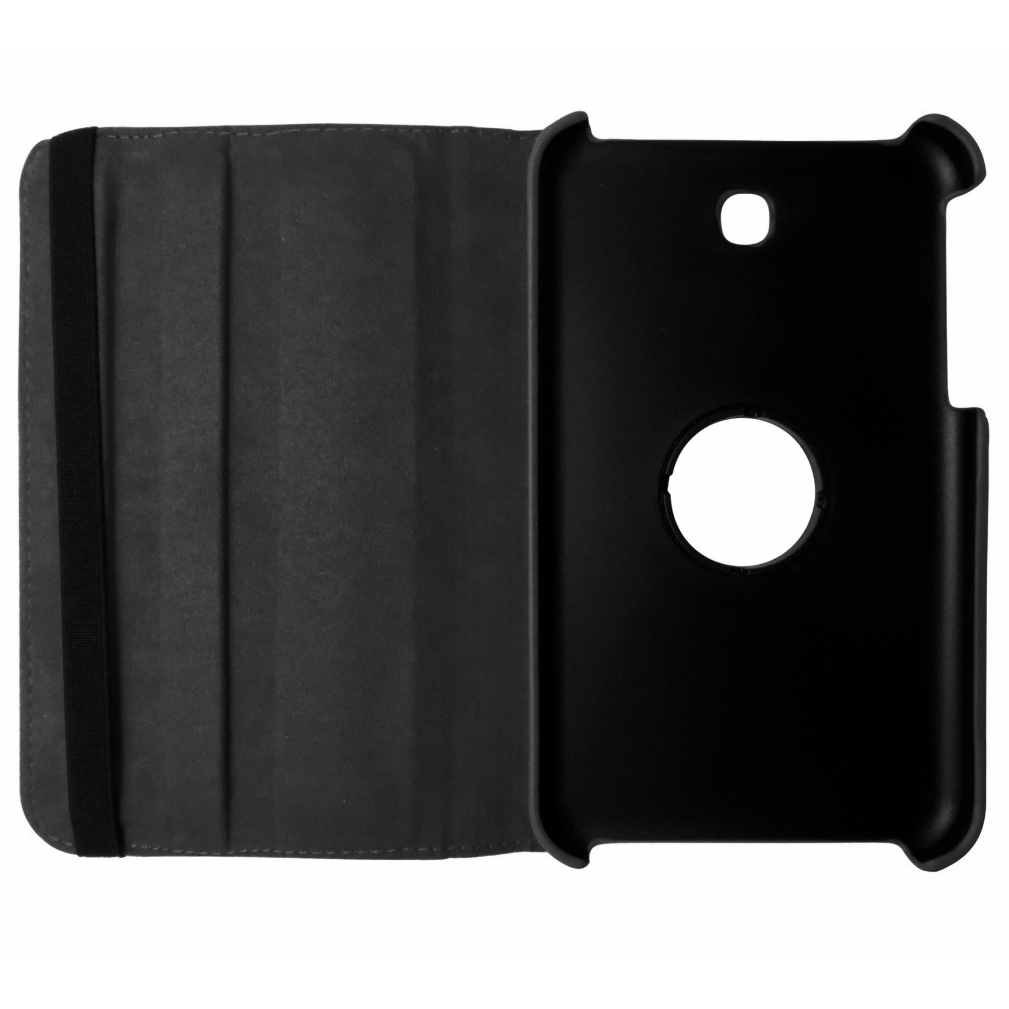 Husa tip carte neagra rotativa cu stand pentru Samsung Galaxy Tab 3 P3200 (SM-T211), P3210 (SM-T210)