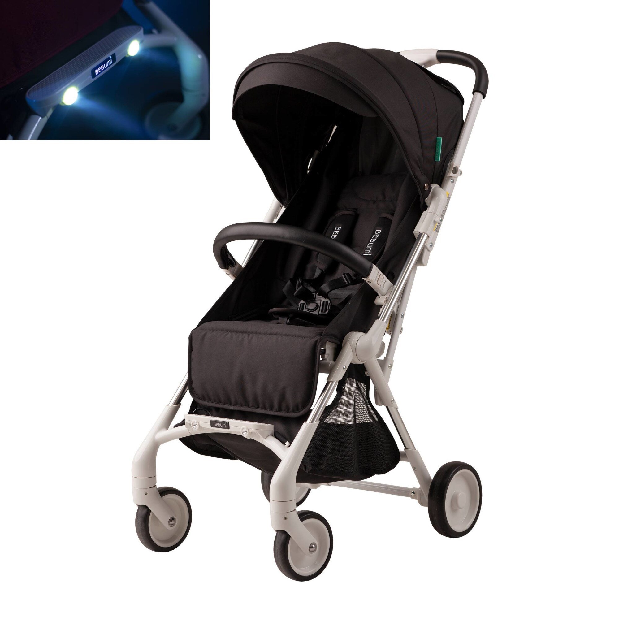 Carucior cu lumini de noapte Bebumi Spotlight, compact, black