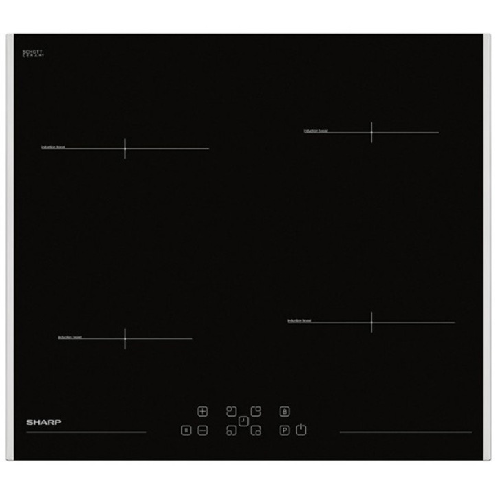 Plita incorporabila SHARP KH-6I19FT00, inductie, 7400W, negru