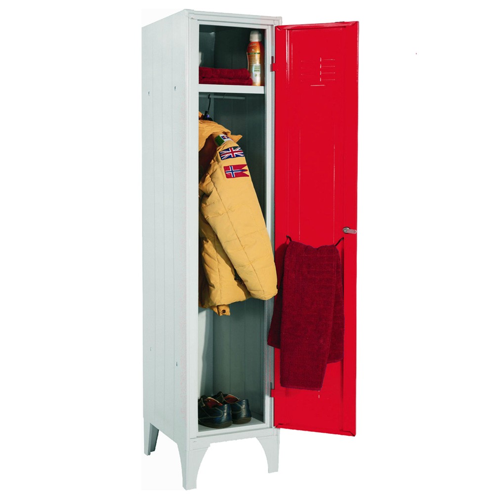 Vestiar metalic picioare si 1 usa color 111/01, 350x350x1800 mm (LxlxH)