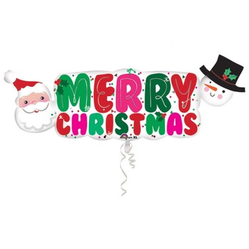 Balon Folie Figurina Merry Christmas - 104 x 40 cm, Amscan 33970 Balon Folie Figurina Merry Christmas - 104 x 40 cm, Amscan 33970