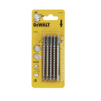 Set 5 panze HCS pentru lemn DeWALT DT2165-QZ, pentru fierastrau pendular, 100 mm Set 5 panze HCS pentru lemn DeWALT DT2165-QZ, pentru fierastrau pendular, 100 mm