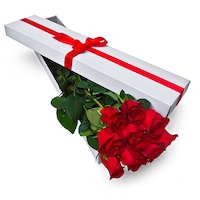 Buchet 9 trandafiri rosii in cutie
