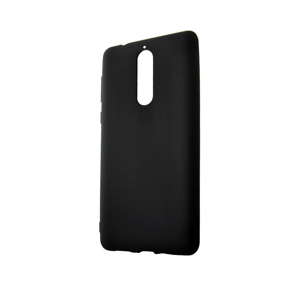 Husa Silicon Lemontti Silky pentru Nokia 8, Negru