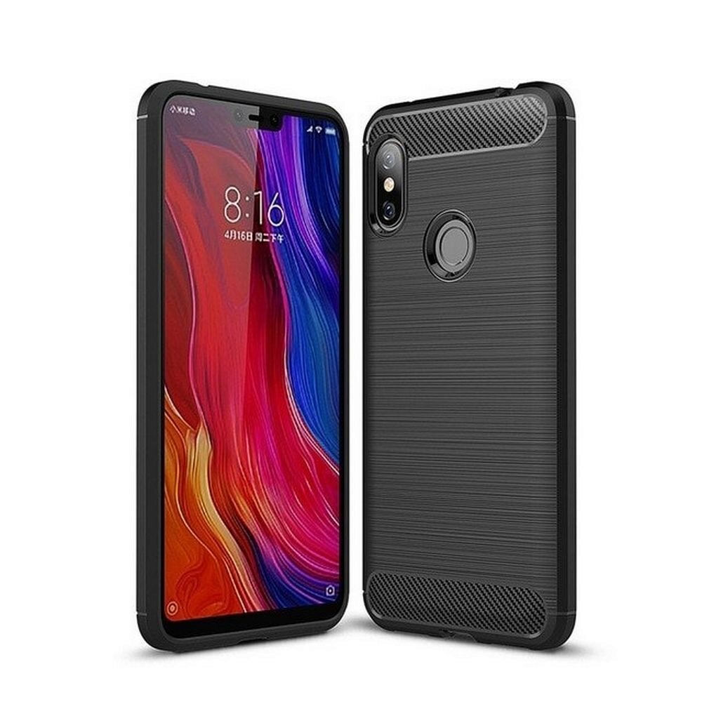 Husa Antisoc Carbon pentru Xiaomi Redmi Note 6 (Pro), Negru