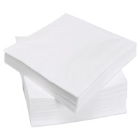 servetele albe din hartie 25x25 cm 100 bucpachet - servetele clasice simple pentru servirea mesei sau decor servetele de masa restaurant fast food brandpaper imagen 6_0_
0