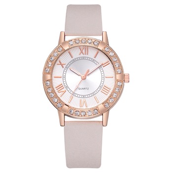 Ceas de dama Quartz Roman Stones, Crem Ceas de dama Quartz Roman Stones, Crem