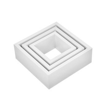 Set Design Retro Style, 3 rafturi perete Modell 7, en.casa, MDF, alb mat lacuit Set Design Retro Style, 3 rafturi perete Modell 7, en.casa, MDF, alb mat lacuit