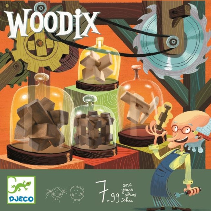 Woodix logikai fa játék készlet, Djeco