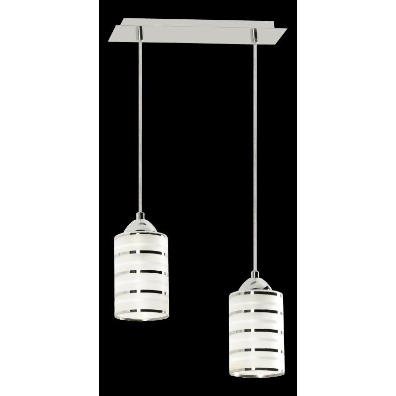 Lustra Cloe 2 Lampex, E27, 2x40W, Argintiu