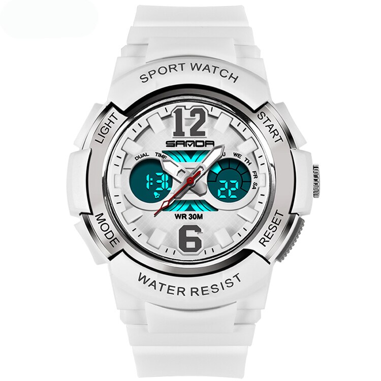 Ceas pentru copii SANDA Sport, Alb
