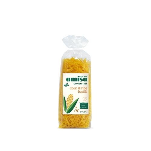 Fusilli Bio din Orez si Porumb Fara Gluten Amisa 500gr