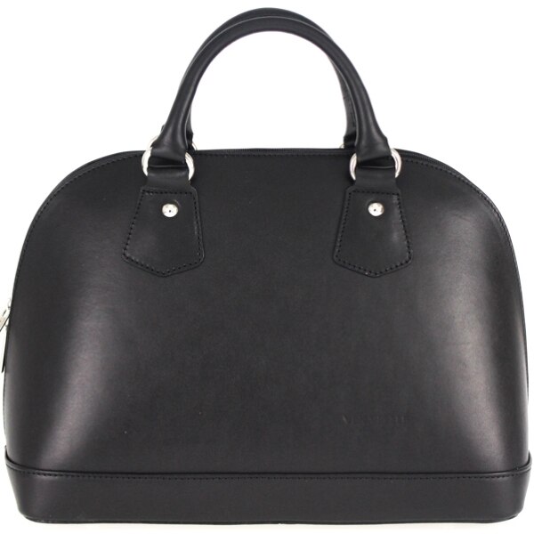 Geanta Cecilia din piele naturala pentru femei, negru