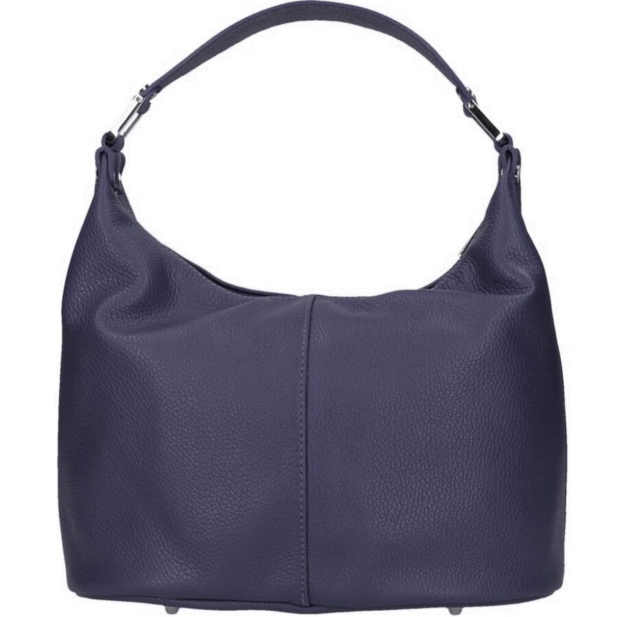 Geanta Gina din piele naturala pentru femei, albastru marin