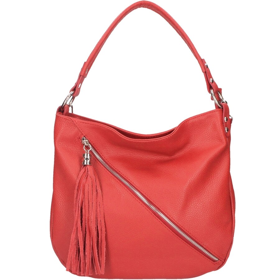 Geanta Briaga din piele naturala pentru femei, rosu