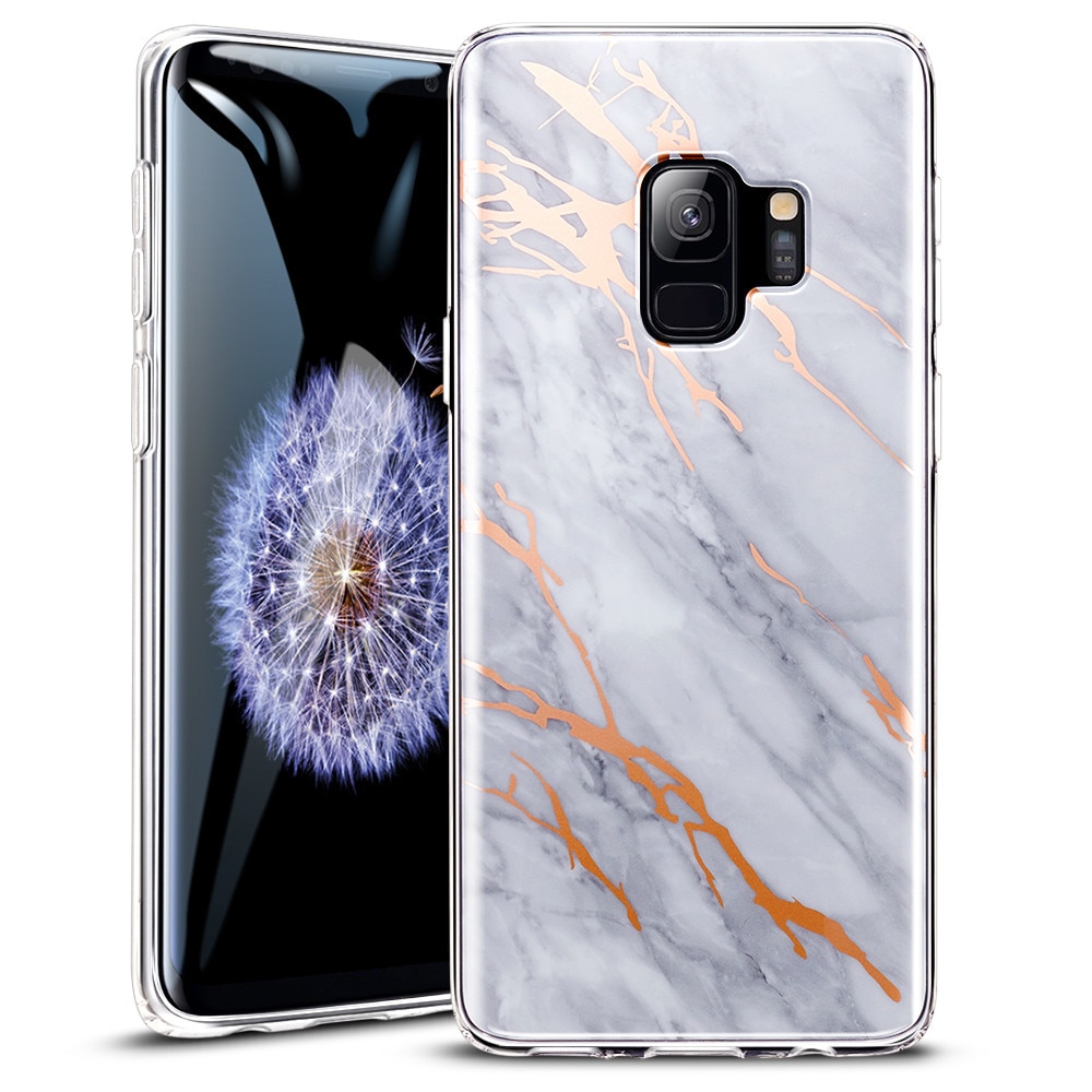 Carcasa ESR Marble Samsung Galaxy S9, Gray Gold Sierra