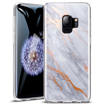 Carcasa ESR Marble Samsung Galaxy S9, Gray Gold Sierra Carcasa ESR Marble Samsung Galaxy S9, Gray Gold Sierra