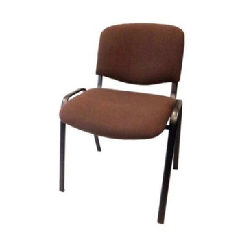 Scaun cu spatar, tapitat cu stofa, Maro, suprapozabil Scaun cu spatar, tapitat cu stofa, Maro, suprapozabil